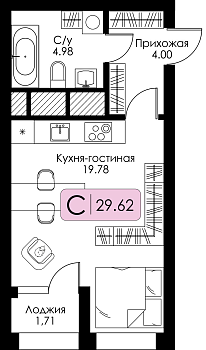 Квартира-студия № 222