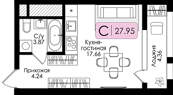 Квартира-студия № 233 